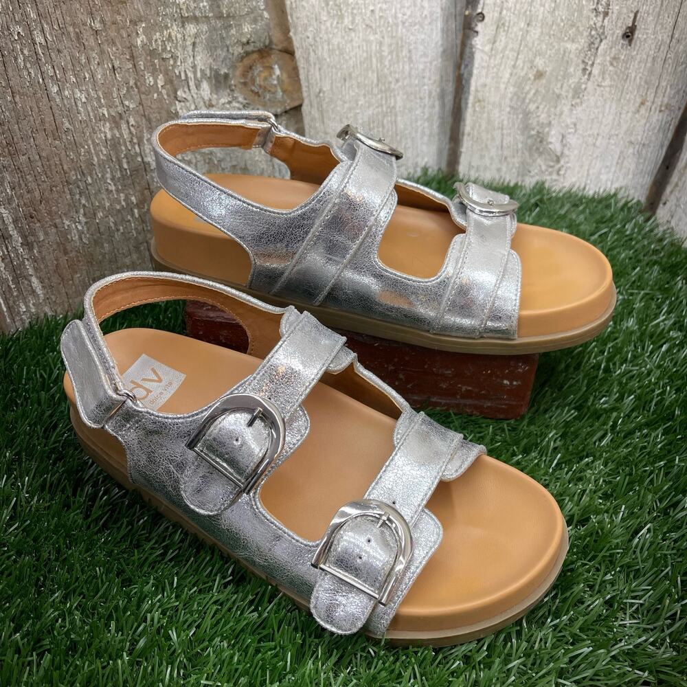 Dolce Vita Alemeda Silver Sandal Women's 8.5